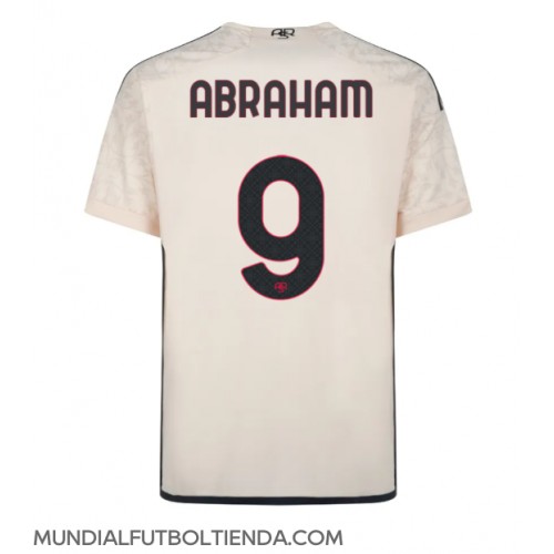 Camiseta AS Roma Tammy Abraham #9 Segunda Equipación Replica 2023-24 mangas cortas